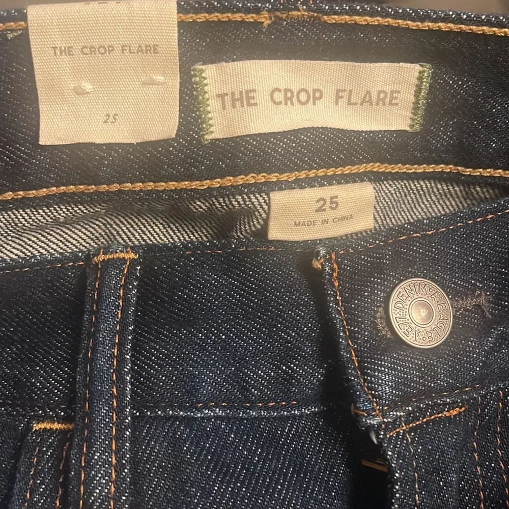 AE 77 Premium Crop Flare Jeans Dark Wash Jeans NWT  Sz 25